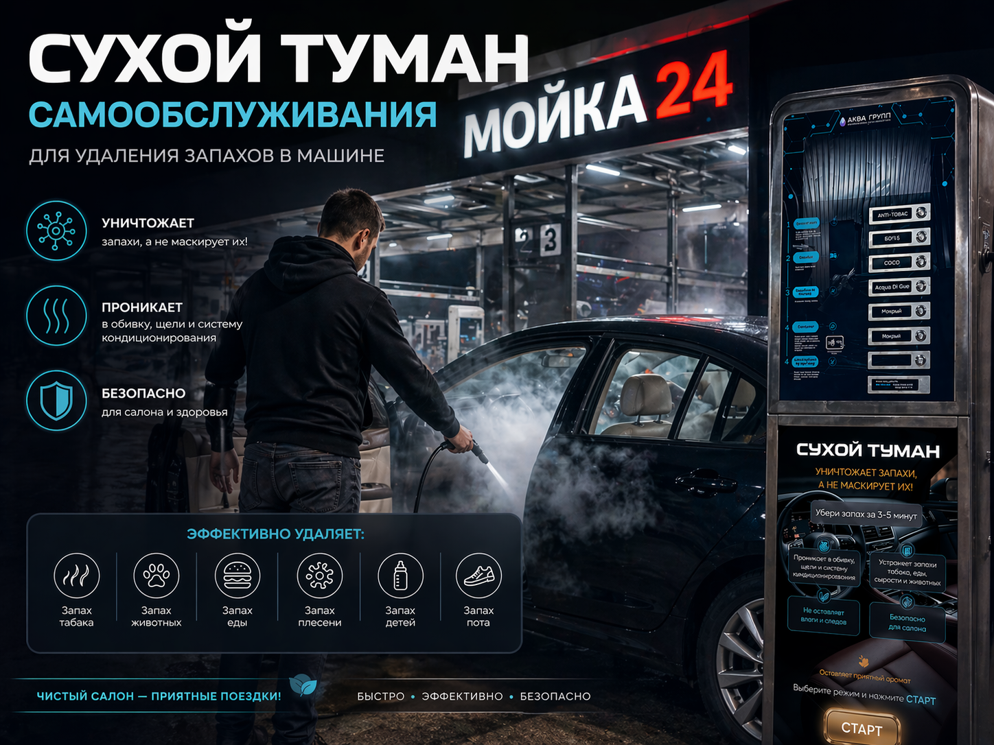 Сухой туман самообслуживания Базовый - 6 Ароматов